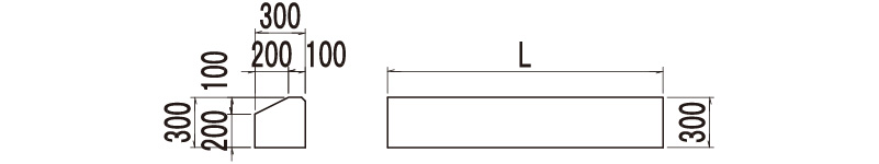 プレキャスト格子枠 すべり止めA型の製品図面