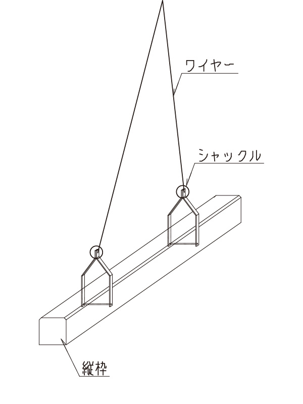 縦枠の吊り金具取付イメージ
