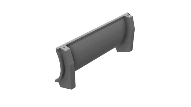 プレキャスト波返工 R1500 背面