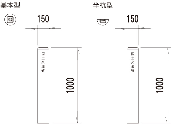 官民境界杭の図面
