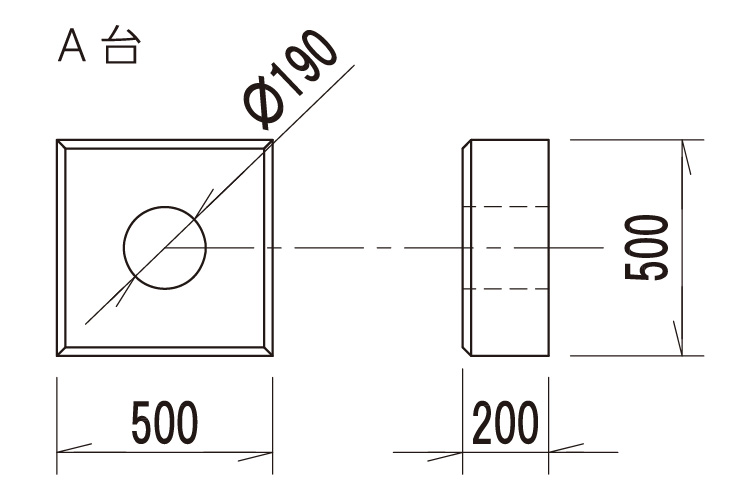 官民境界杭用ベースの図面 A台