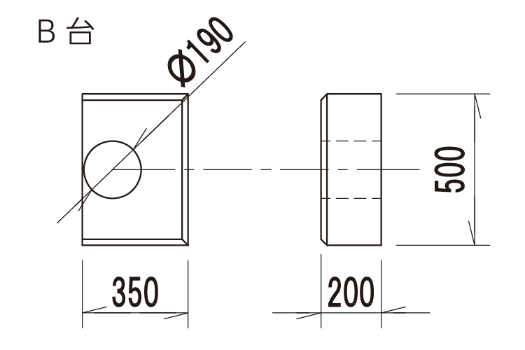 官民境界杭用ベースの図面 B台